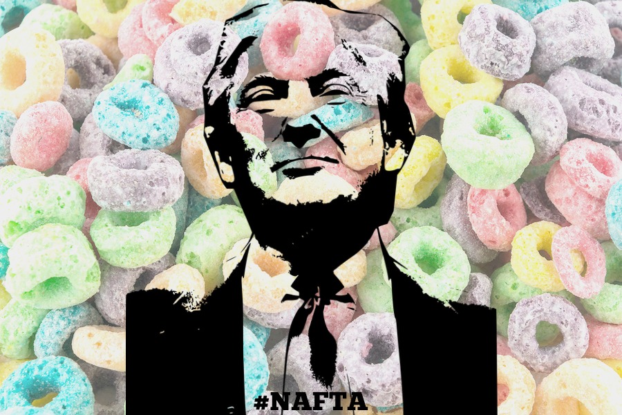 Coloured Fruit flavoured Loop breakfast cereal background Coloured Fruit flavoured Loop breakfast cereal background