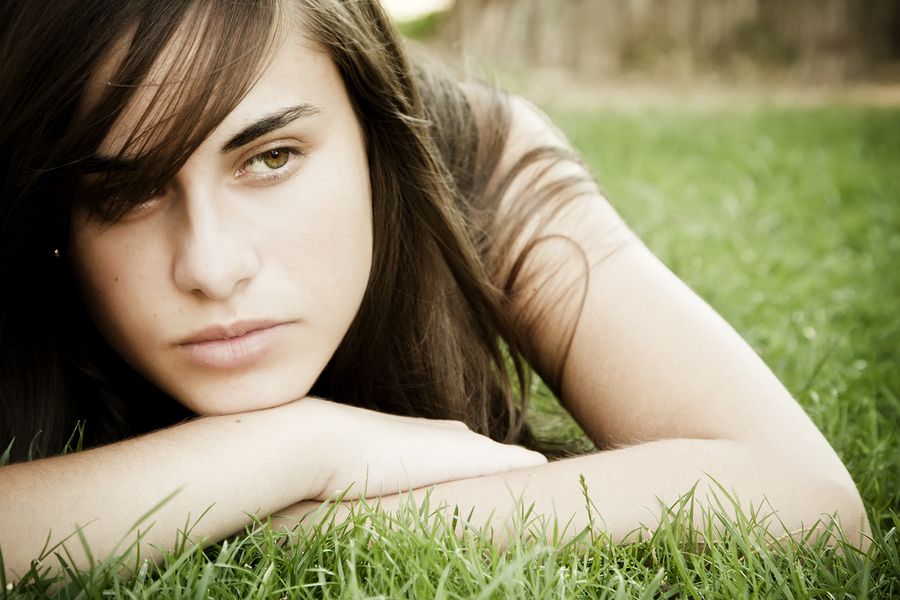Young pensive woman portrait Young pensive woman portrait