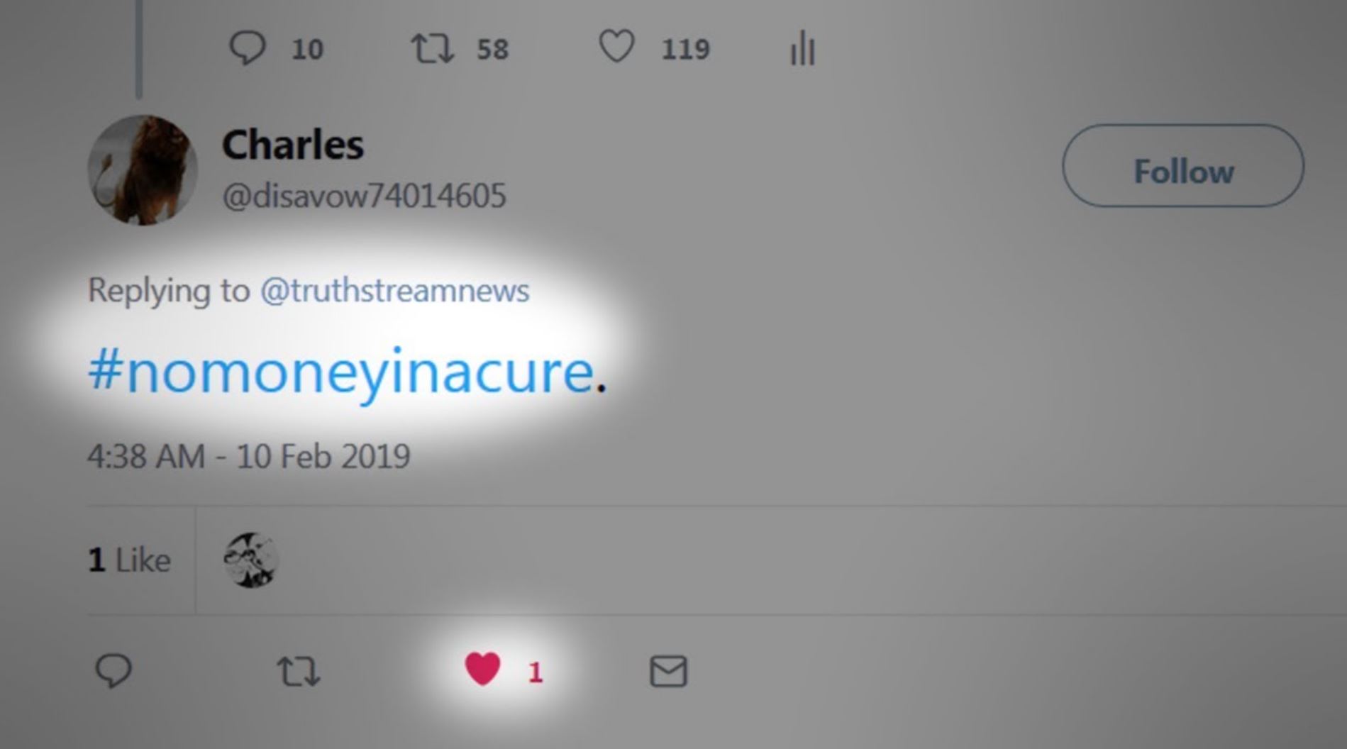 no money cure