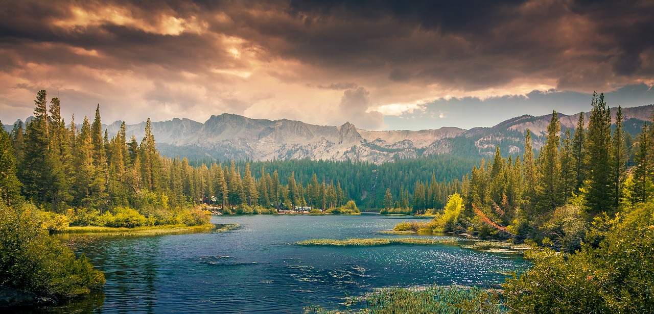 river mountain nature landscape