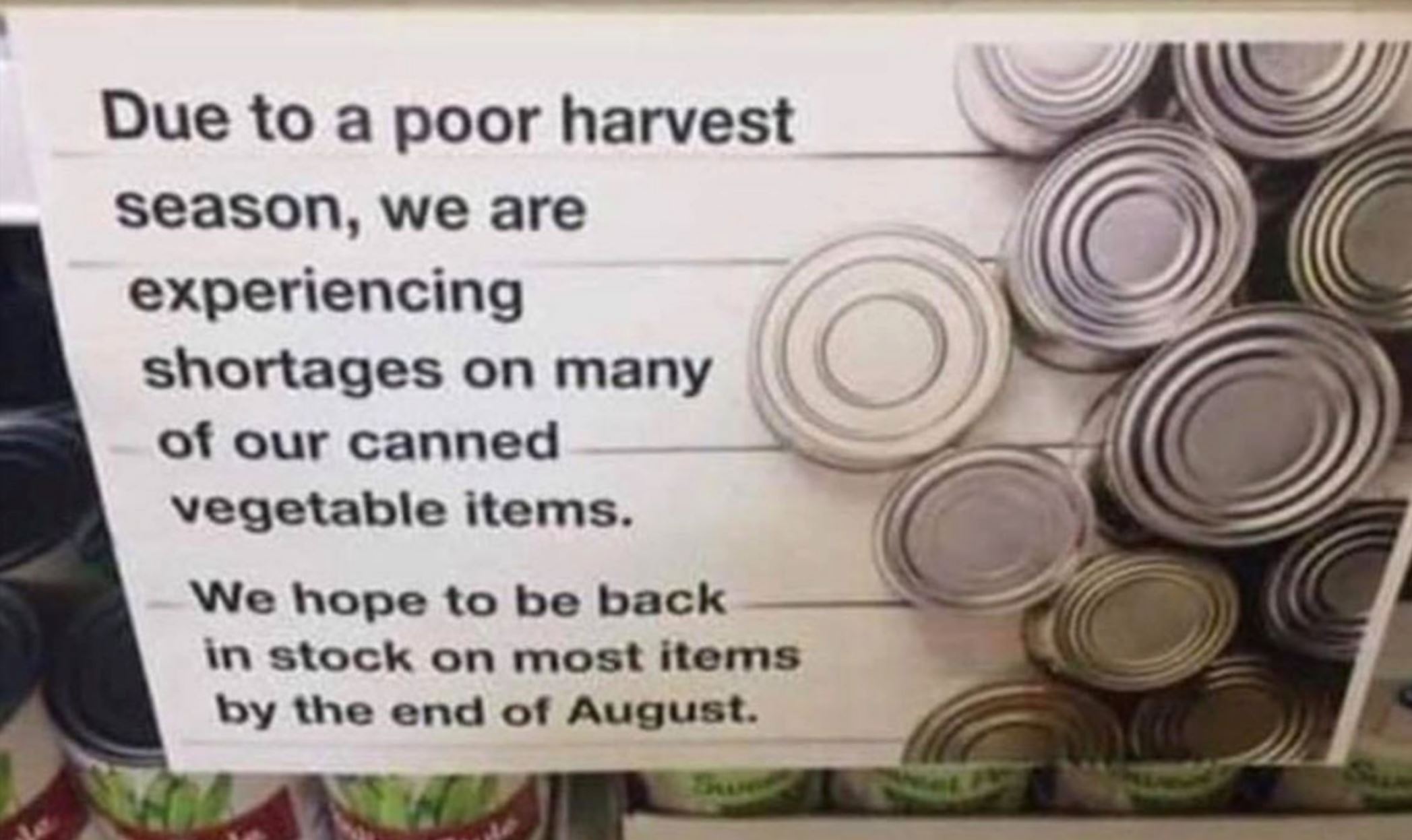 poor harvest ECB