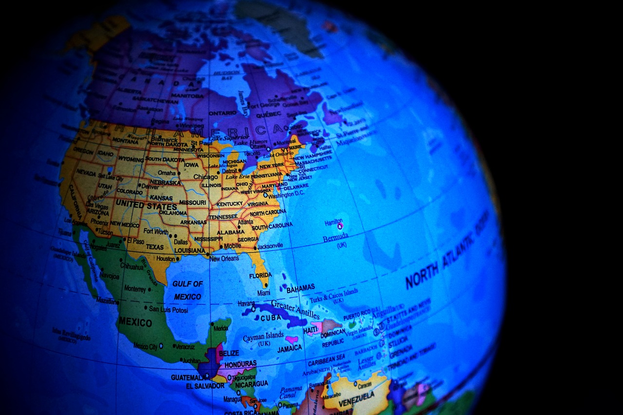 North-America-On-A-Globe-Public-Domain