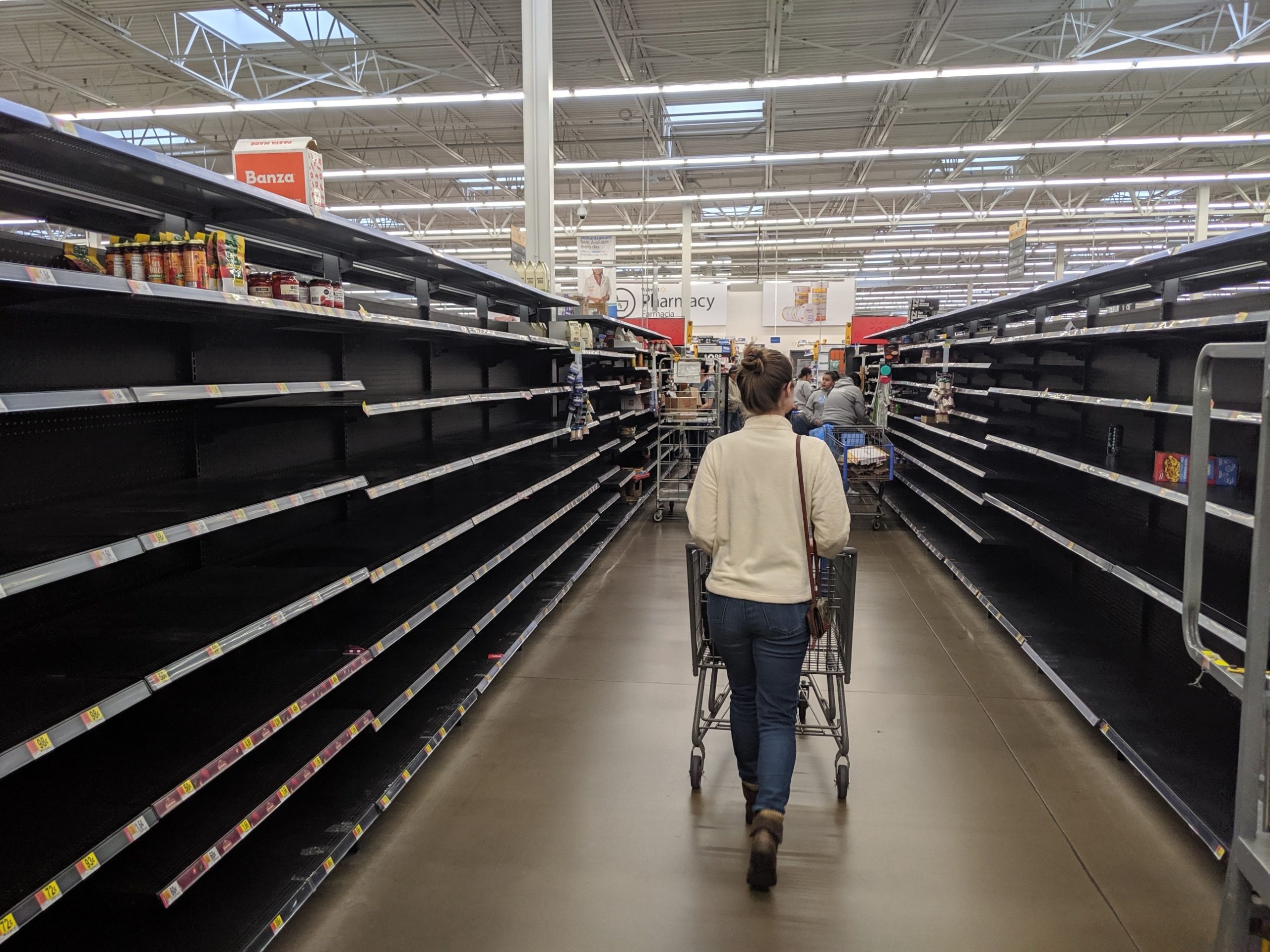 empty shelves