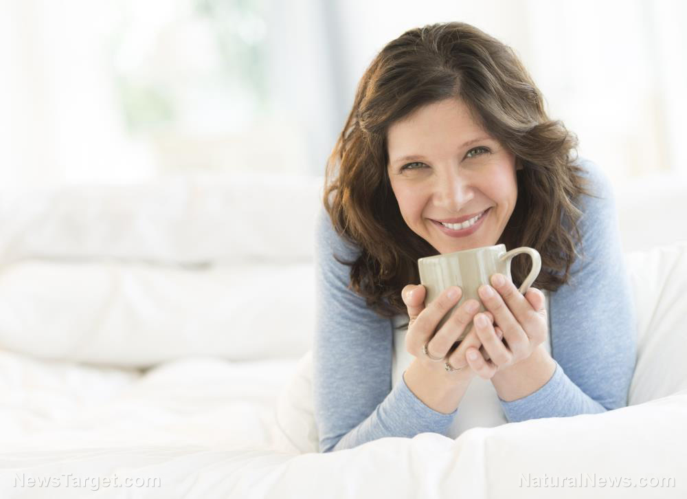 Coffee-Morning-Woman-Bed-Mature-Adult-Attractive
